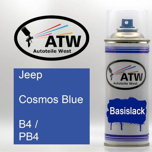 Jeep, Cosmos Blue, B4 / PB4: 400ml Sprühdose, von ATW Autoteile West.
